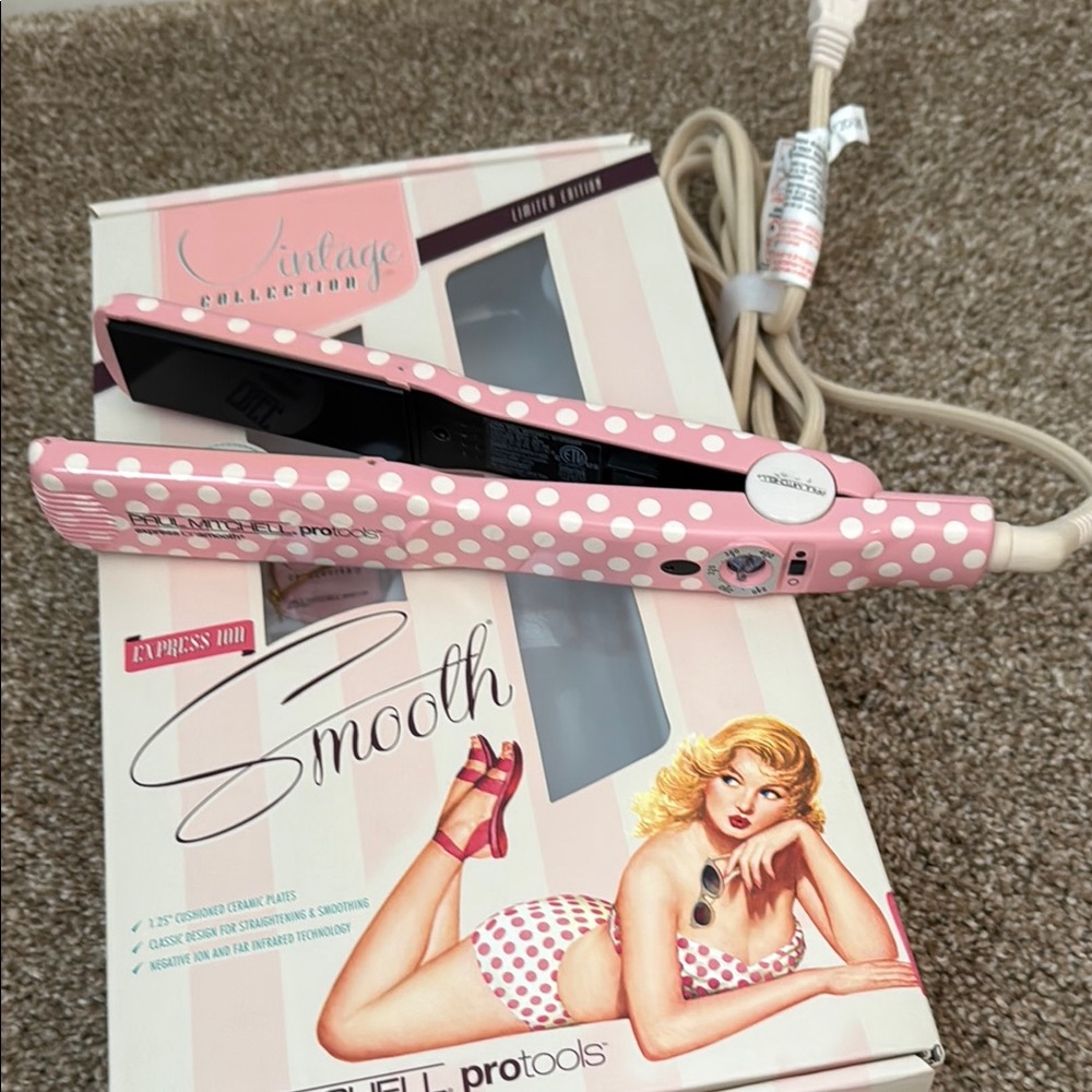Paul Mitchell Pink Polka Dot Hair Straightener
